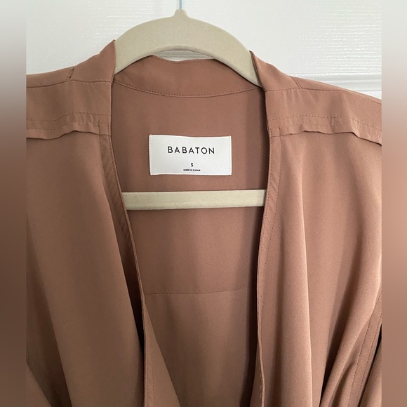 Babaton size S casual trench loose blazer in camel colour - Picture 4 of 5